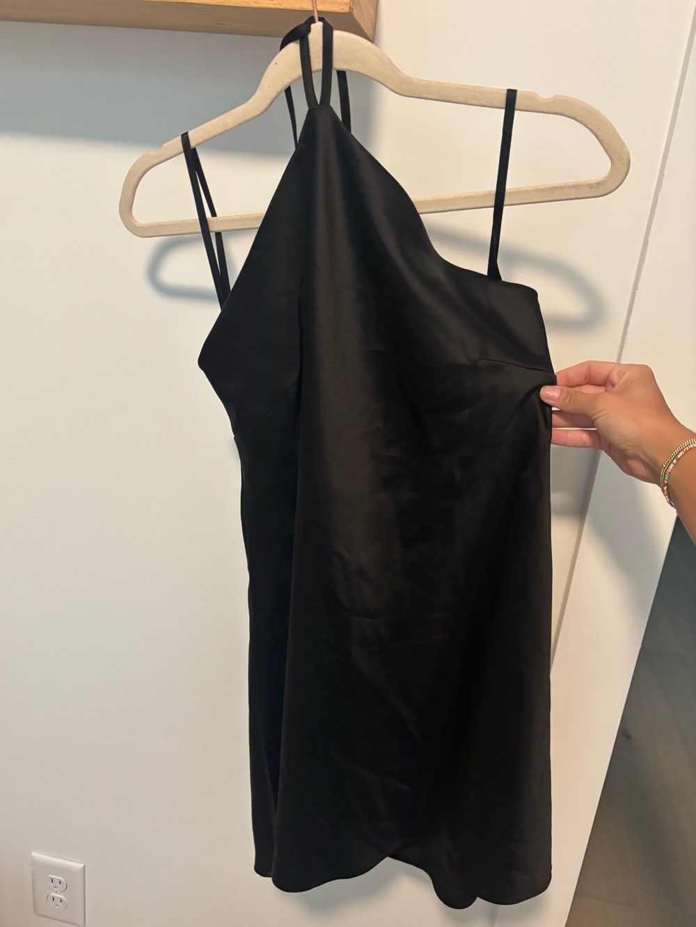Altard State Black Halter Neck Tie Dress